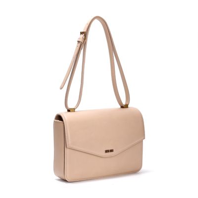 Bolsa Bege Envelope Alça Fivela