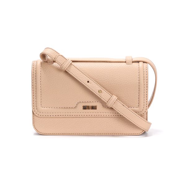 Bolsa Bege Quadrada Transversal