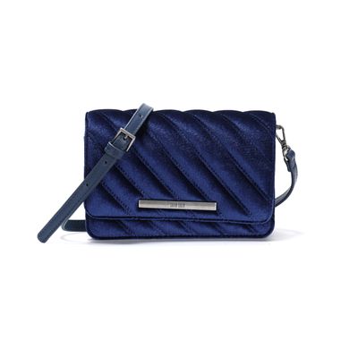Bolsa Tiracolo Azul Veludo