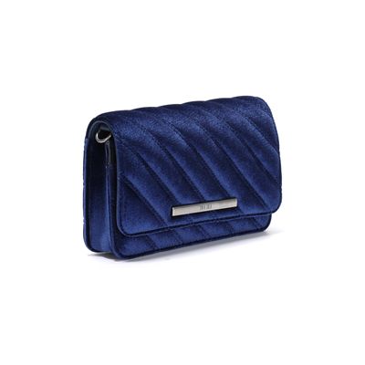 Bolsa Tiracolo Azul Veludo