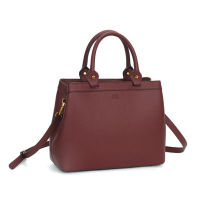 Bolsa Tote Bordô Alça Dupla Transversal