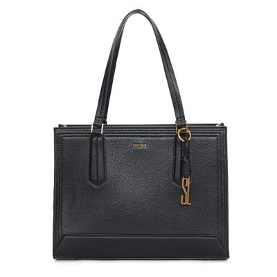 Bolsa Tote Preta Quadrada Alça Ombro