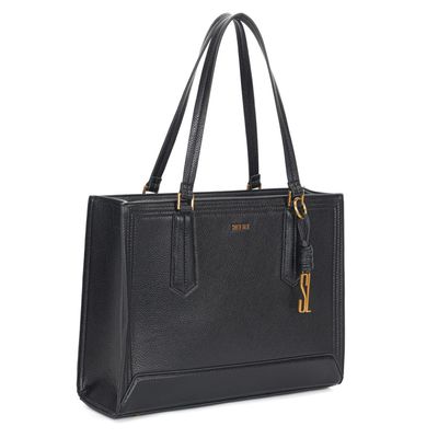 Bolsa Tote Preta Quadrada Alça Ombro