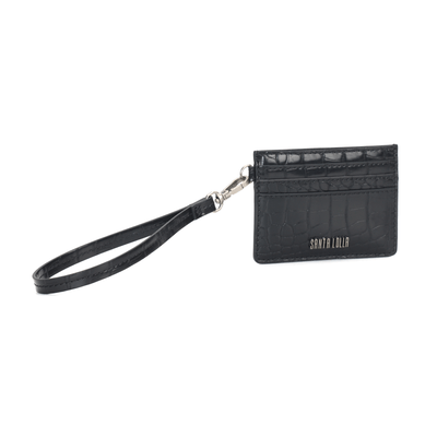 Porta Cartão Preto Croco