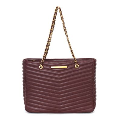 Bolsa Shopper Vermelho Bordô Matelassê Alça De Ombro
