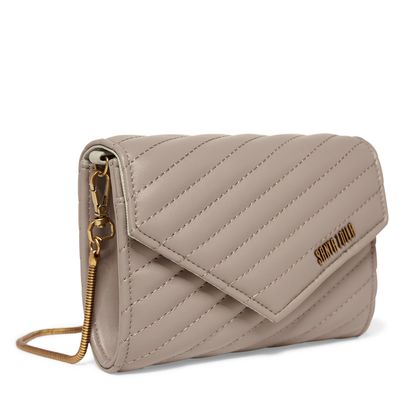 Bolsa Carteira Cinza Matelassê Transversal