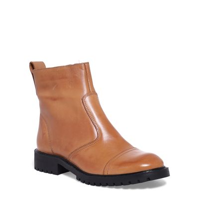 Bota Coturno Tratorada Caramelo Couro Pelica Premium