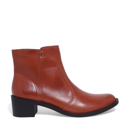 Bota Marrom Salto Bloco Baixo