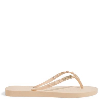 Chinelo Flip Flop Borracha Spike Bege