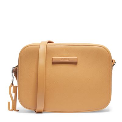 Bolsa Borracha Alça Transversal Bege
