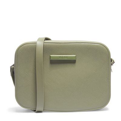 Bolsa Câmera Bag Borracha Verde Pistache Transversal