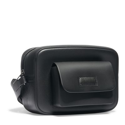 Bolsa Pequena Borracha Alça Grossa Preta