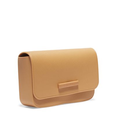 Bolsa Borracha Bege Alça Transversal