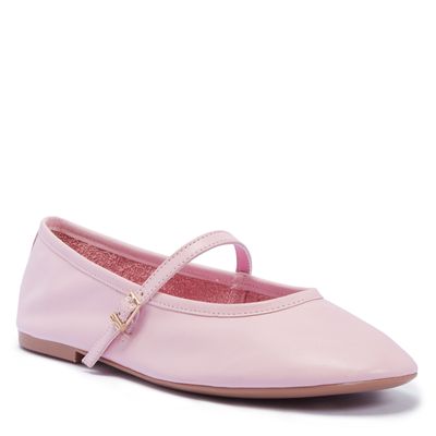 Sapatilha Boneca Couro Rosa