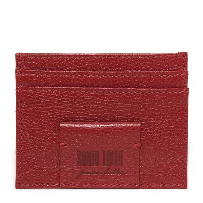 Porta Cartão Couro Vermelho Rubi