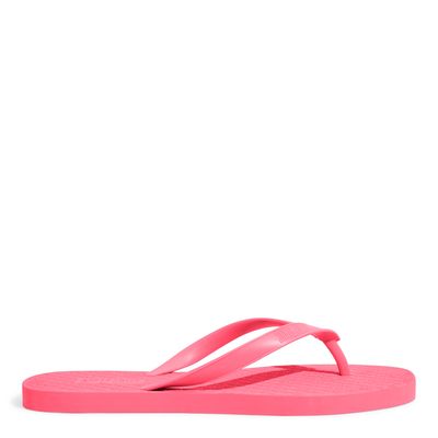 Chinelo Flip Flop Borracha Rosa Bico Redondo