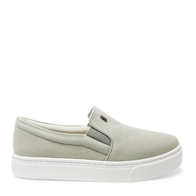 Tênis Slip On Lona Verde