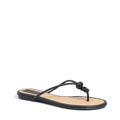 Rasteira napa santorine preto