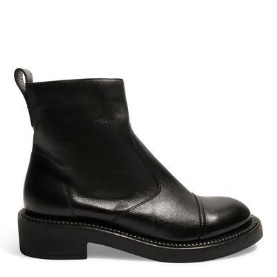 Bota Coturno Couro Pelica Premium Preto