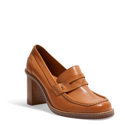 Mocassim Couro Caramelo Salto Grosso