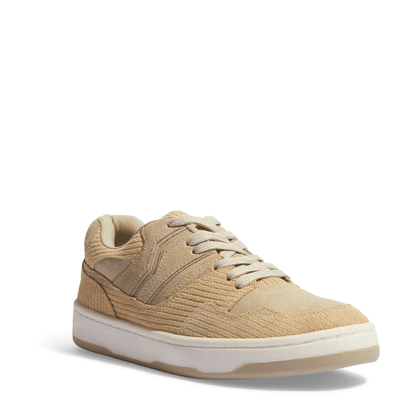 Tênis Couro Bege Camurça Sweet Grey
