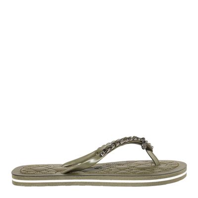 Chinelo Flip Flop Borracha Corrente Verde