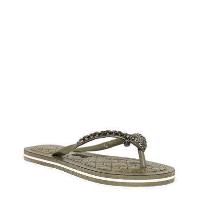 Chinelo Flip Flop Borracha Corrente Verde