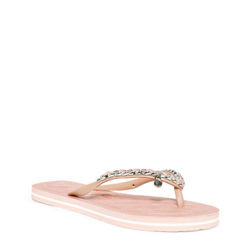 Chinelo Flip Flop Borracha Corrente Rosa - Santa Lolla
