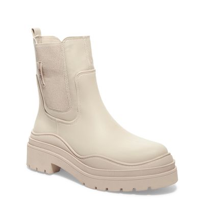 Bota Coturno Bege Cano Curto Tratorada