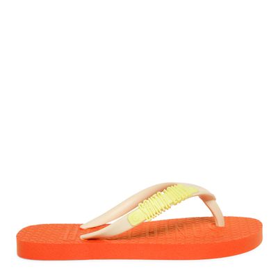 Chinelo Flip Flop Laranja Neon Infantil