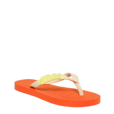 Chinelo Flip Flop Laranja Neon Infantil