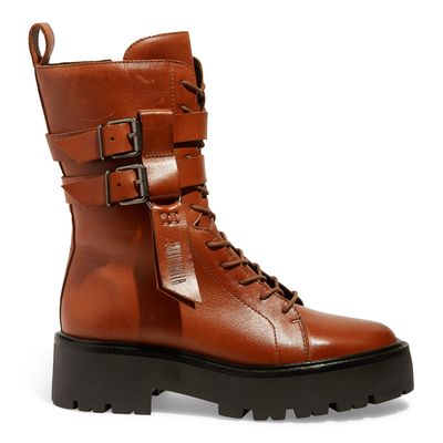 Bota Coturno Marrom Couro Premium Tratorada