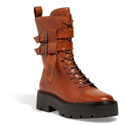 Bota Coturno Marrom Couro Premium Tratorada