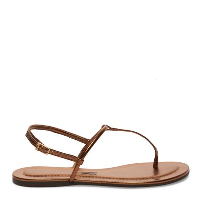 Rasteira Metalizada Bronze