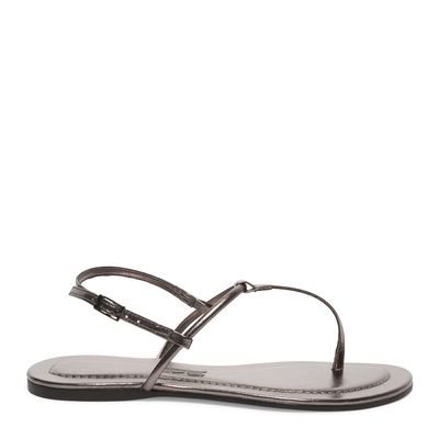 Rasteira Metalizada Cinza Pewter