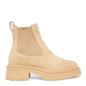 Bota cano curto couro santa lolla plissada 2024 flat feminina