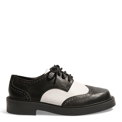 Oxford Couro Nobre Soft Preto e Branco