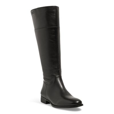 Bota Couro Nobre Cano Longo Preta
