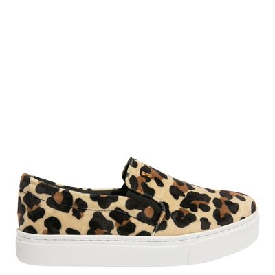 Tênis Slip On Veludo Animal Print Onça