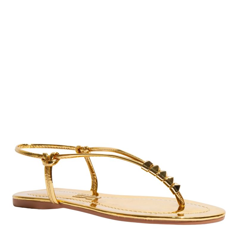 Rasteira Specchio Dourada Spikes - Santa Lolla Rasteira Specchio Dourada Spikes - Santa Lolla