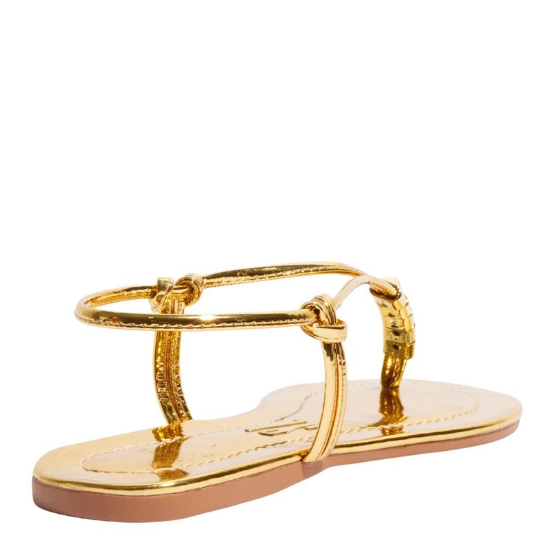 Rasteira Specchio Dourada Spikes - Santa Lolla Rasteira Specchio Dourada Spikes - Santa Lolla