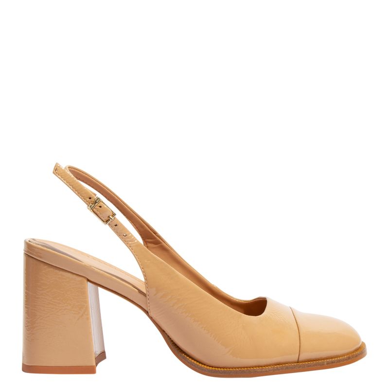 Scarpin Boneca Couro Verniz Bege - Santa Lolla Scarpin Boneca Couro Verniz Bege - Santa Lolla