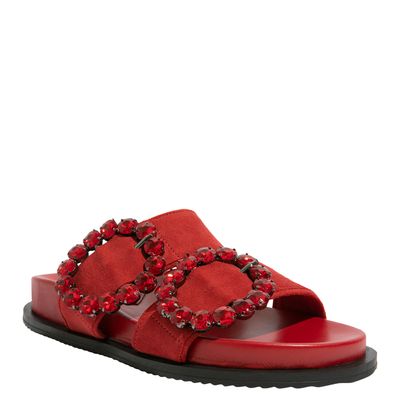 Papete Couro Camurça Vermelho