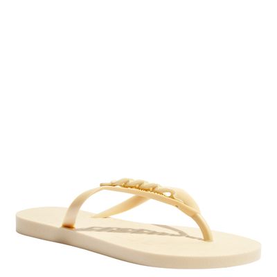 Chinelo Flip Flop Borracha Bege Leblanc