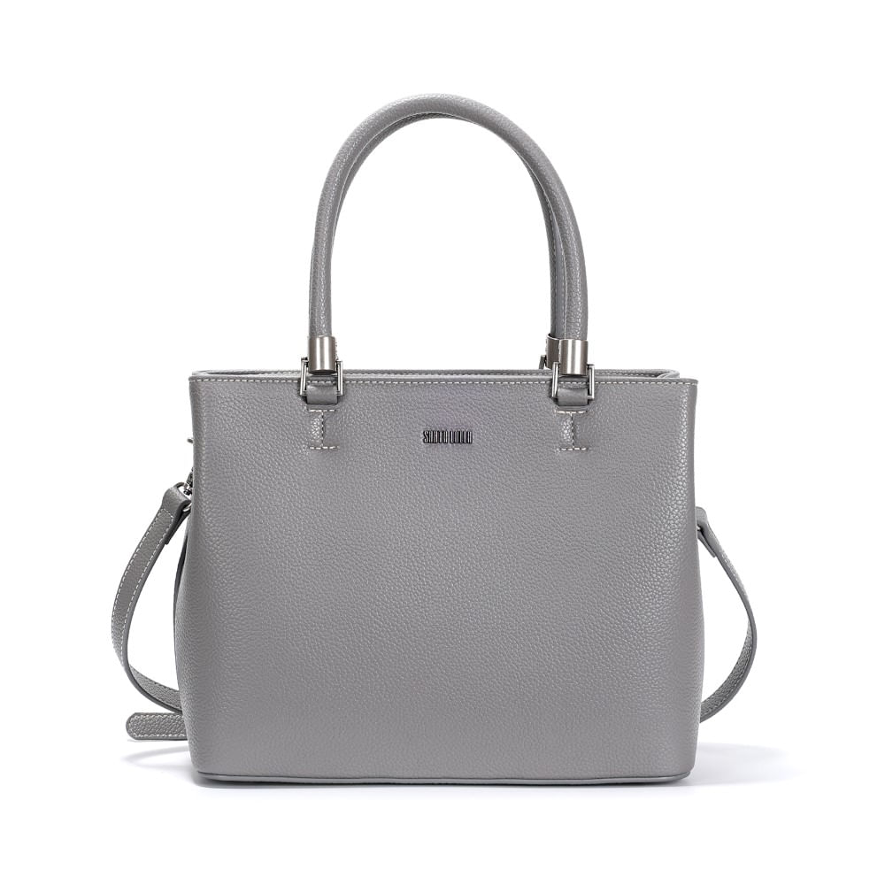 送料無料 いくらから Bolsa Cinza Quadrada Alça Dupla Transversal Ajustável E 小物