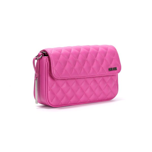 Bolsa Rosa Pink Matelassê Alça Transversal Corrente