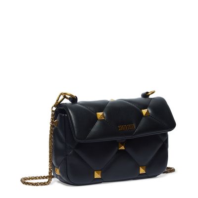 Bolsa Pequena Transversal Soft Preto Spikes