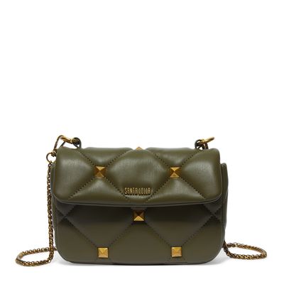 Bolsa Pequena Transversal Soft Verde Militar Spikes