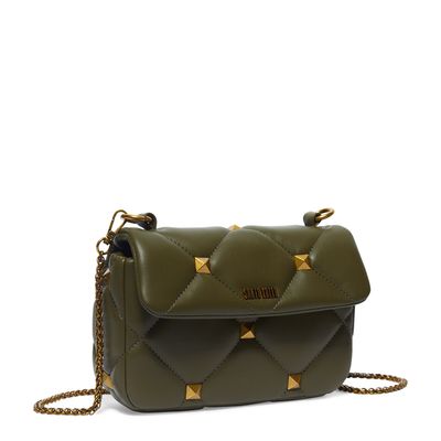 Bolsa Pequena Transversal Soft Verde Militar Spikes