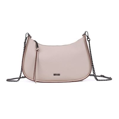Bolsa Baguete Bege Alça Corrente